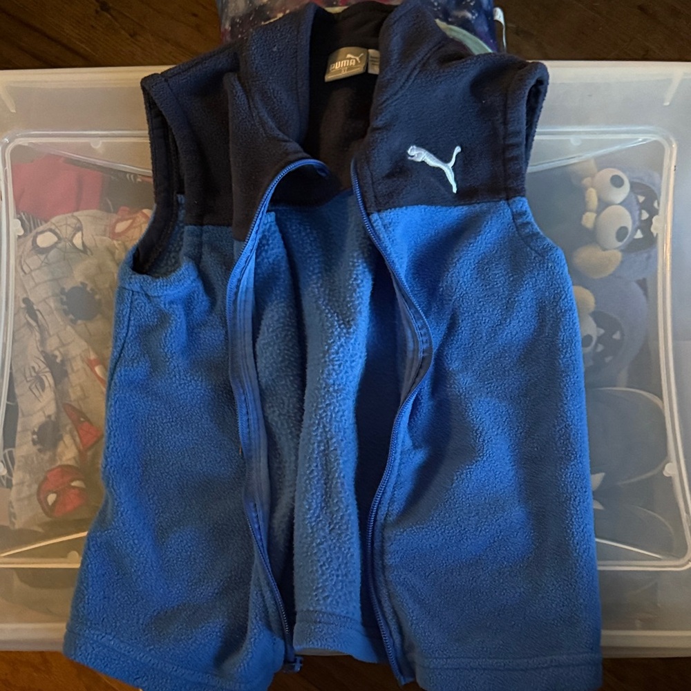 Puma Two-Tone Blue Fleece Vest